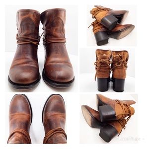 Women’s Size 7 Freebird Casey Booties- brown